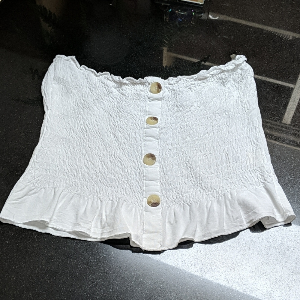 NWOT Ruffle tube top - L
